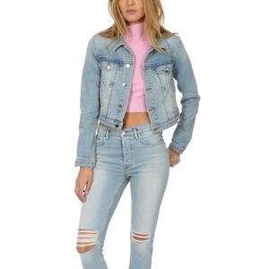 Cotton Citizen Crop Women’s Blue Light Wash DENIM JACKET Size XS